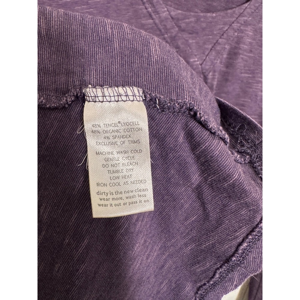 Horny Toad Womens Purple V-Neck Long Sleeve Asymmetrical Seam Knit Dress XS - Picture 5 of 5